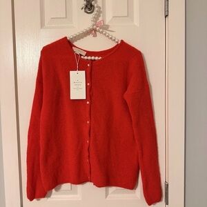 NWT Sezane Gaspard Cardigan Sweater in Red Size XS